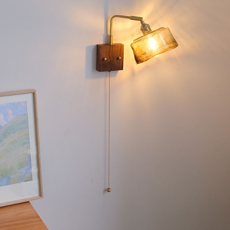 Contemporary Wall Sconce Armed Sconce Lighting with Glass for Bedroom