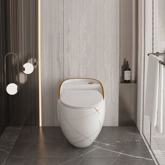 Siphon Jet Porcelain Toilet One Piece Toilet Floor Mounted Toilet Bowl