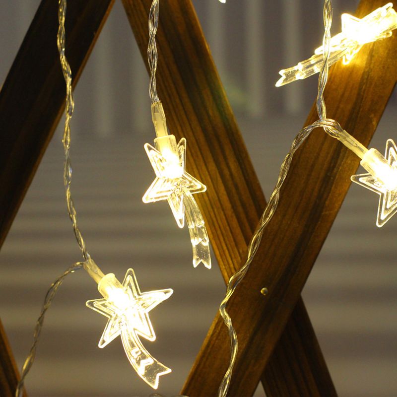 3/6m Nordic Meteor LED Party Light Clear Plastic 20/40-Head Living Room String Lighting in Warm/White/Multi Color Light