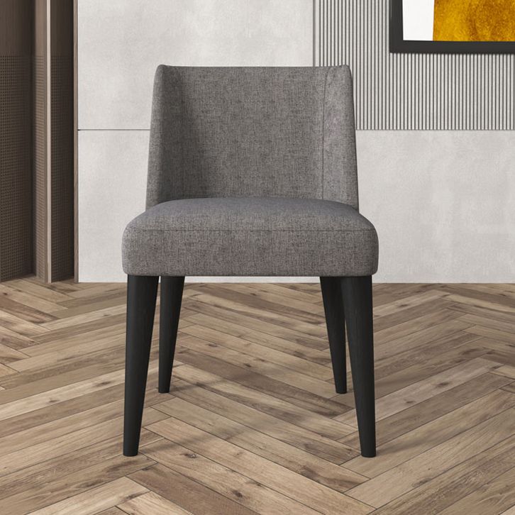 Scandinavian Ash Parsons Chair Gray Wood Dressing Chair in Natural Walnut