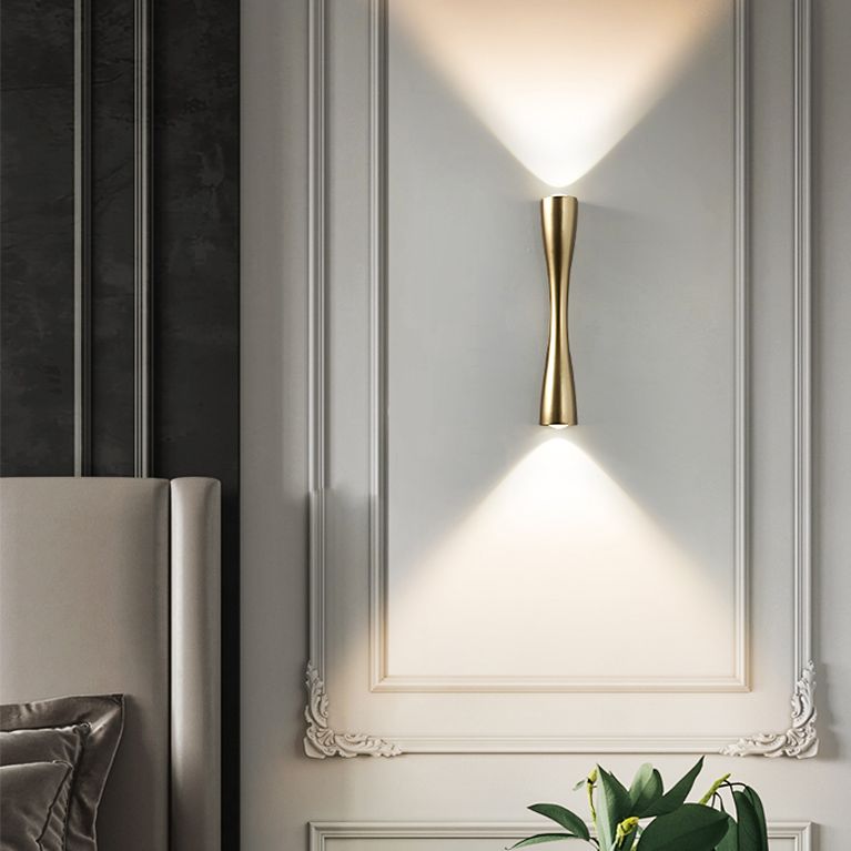 Moderni tubi in stile minimalista lampada montata a parete 2 luci illuminazione montata a parete con tonalità in alluminio
