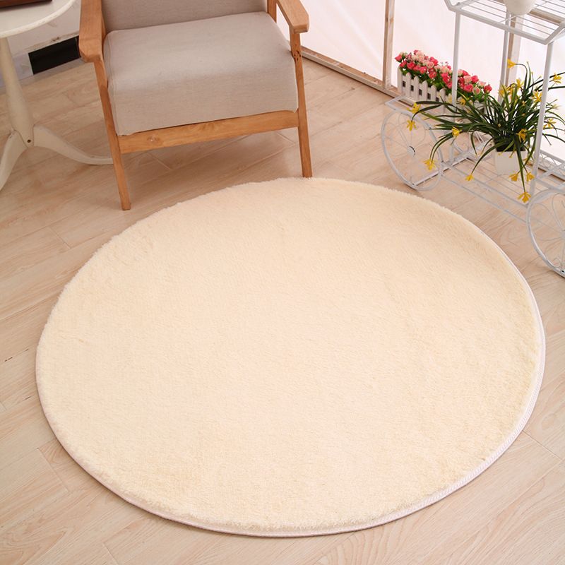 Multicolor Solid Color Rug Polypropylene Comfort Area Carpet Anti-Slip Backing Washable Easy Care Rug for Bedroom