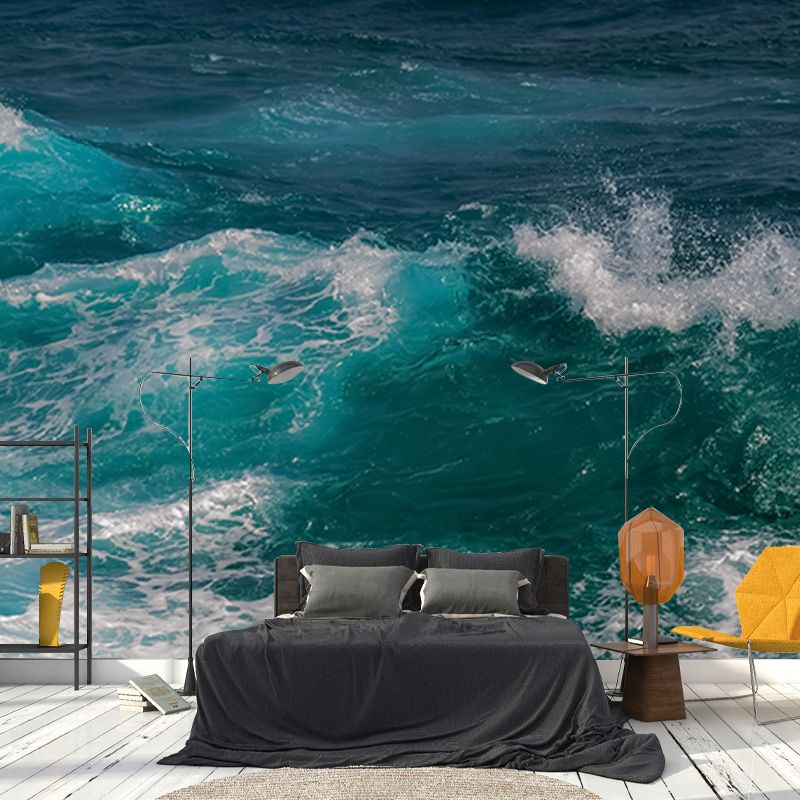 Contemporary Photography Sea Mural Wallpaper Living Room Wall Covering