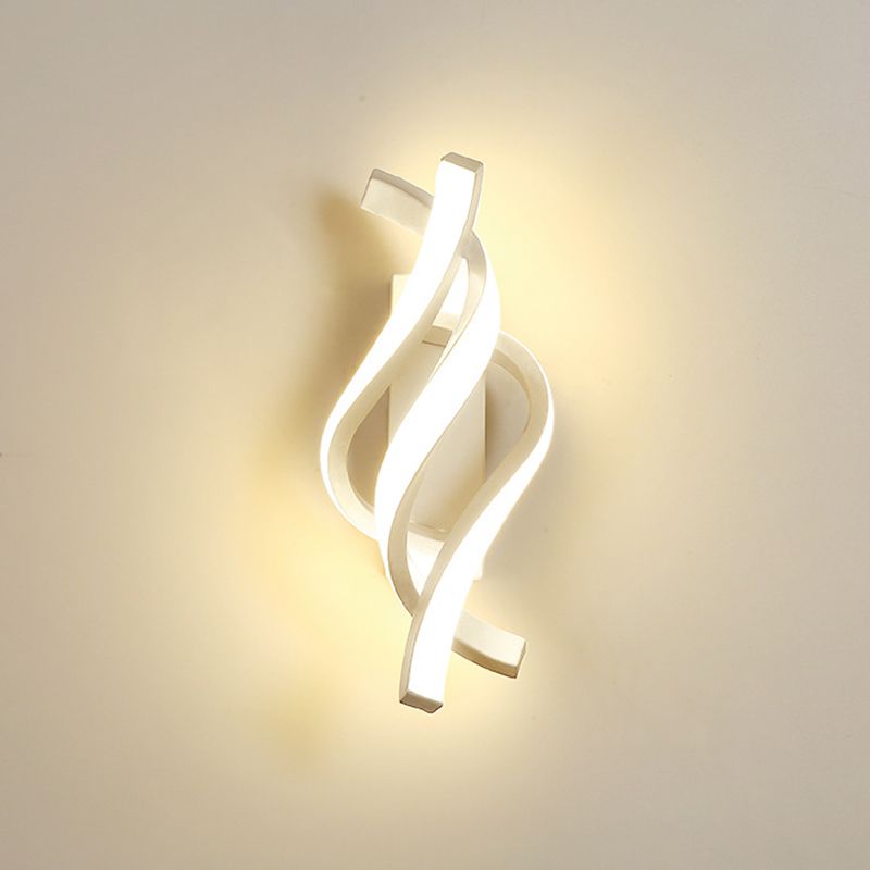 LED Minimalist Wall Sconce Light Creative Twist Shape Wall Light for Bedside