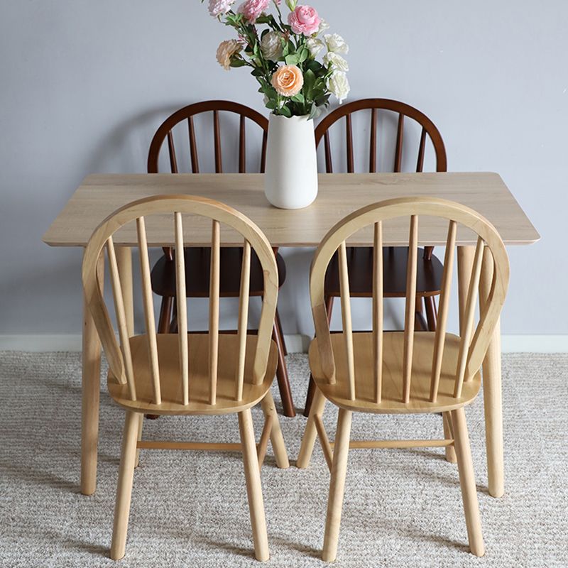 Nordic Style Solid Wood Dining Room Chair Windsor Back Side Chair for Home Use