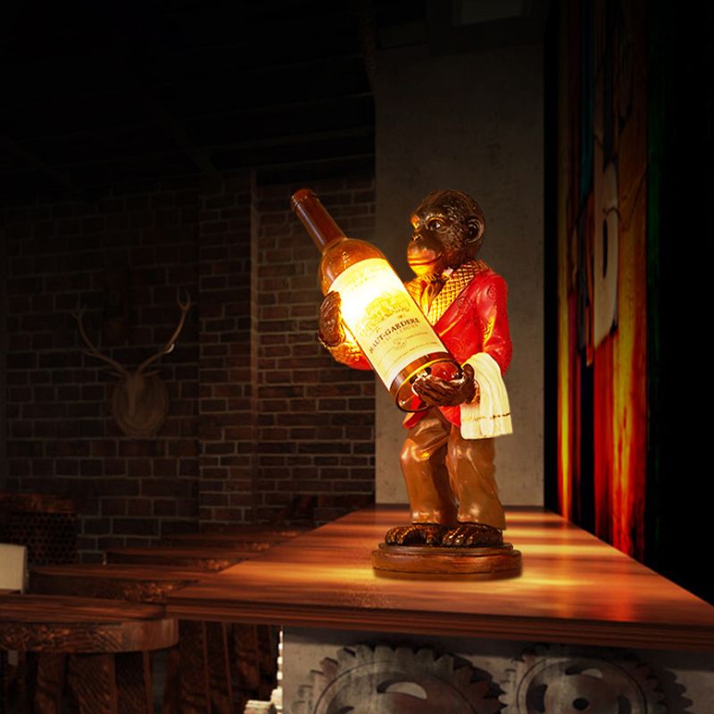 One-light Industrial Desk light Monkey Shape Table Lamp for Restaurant Cafe Children Bedroom