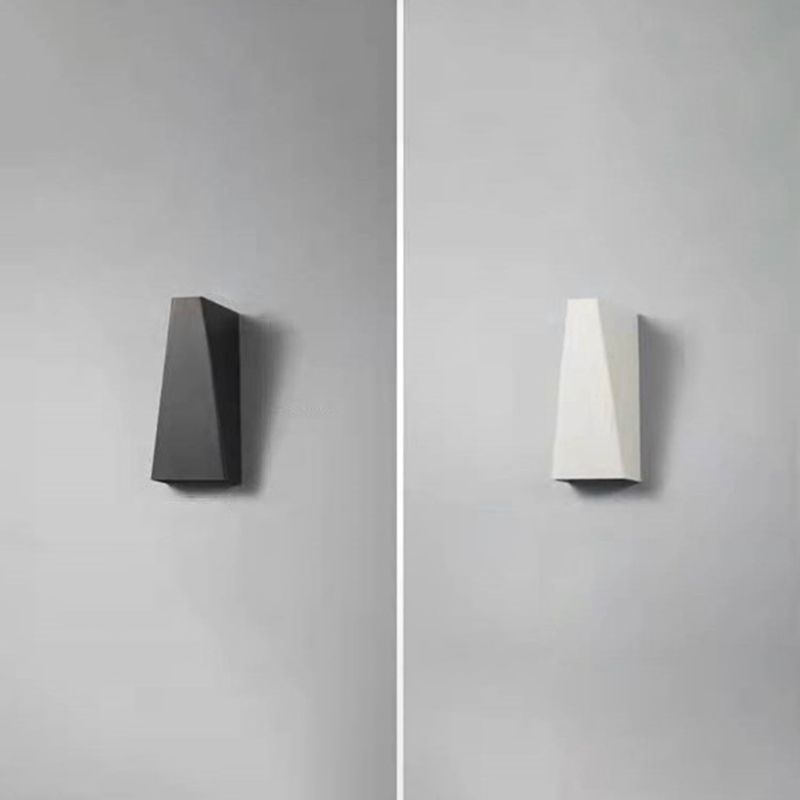 Sombra geométrica iluminación de pared de metal estilo moderno 2 luces luces de pared apliques