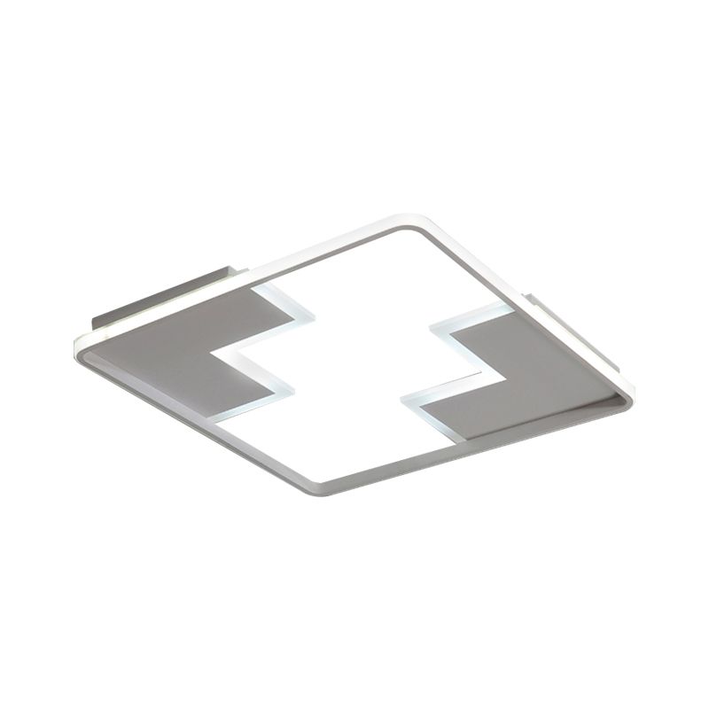 Acrylic Block Flush Ceiling Light Fixture Simplicity 19"/23"/27.5" Wide LED White/Black Flush Mount Lamp in Warm/White Light