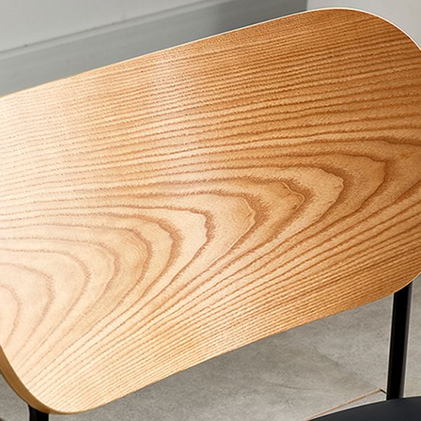 Silla moderna para interiores y exteriores, silla auxiliar de comedor con respaldo abierto de metal y brazo