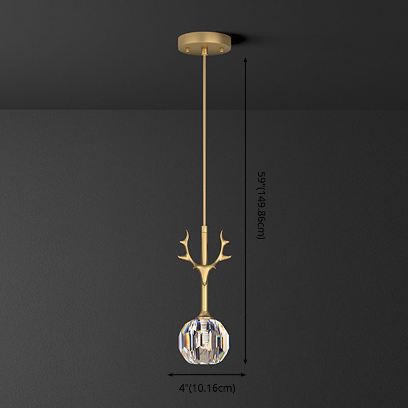 Bloc de cristal sphérique Hanging Light Simplicité