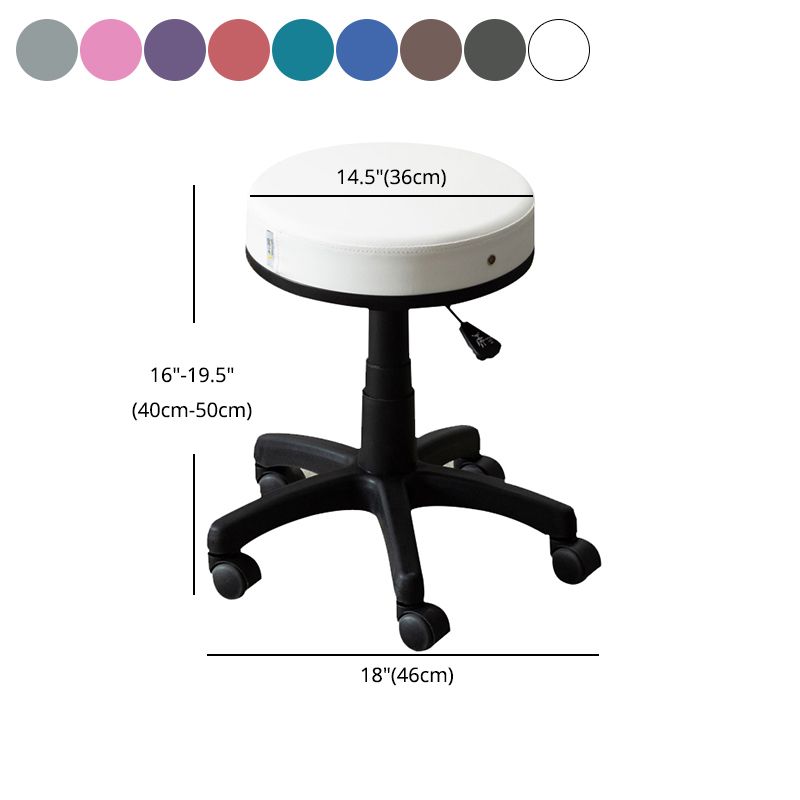 Contemporary Swivel Adjustable Height Bar Stool Indoor Bar Stool with Backless
