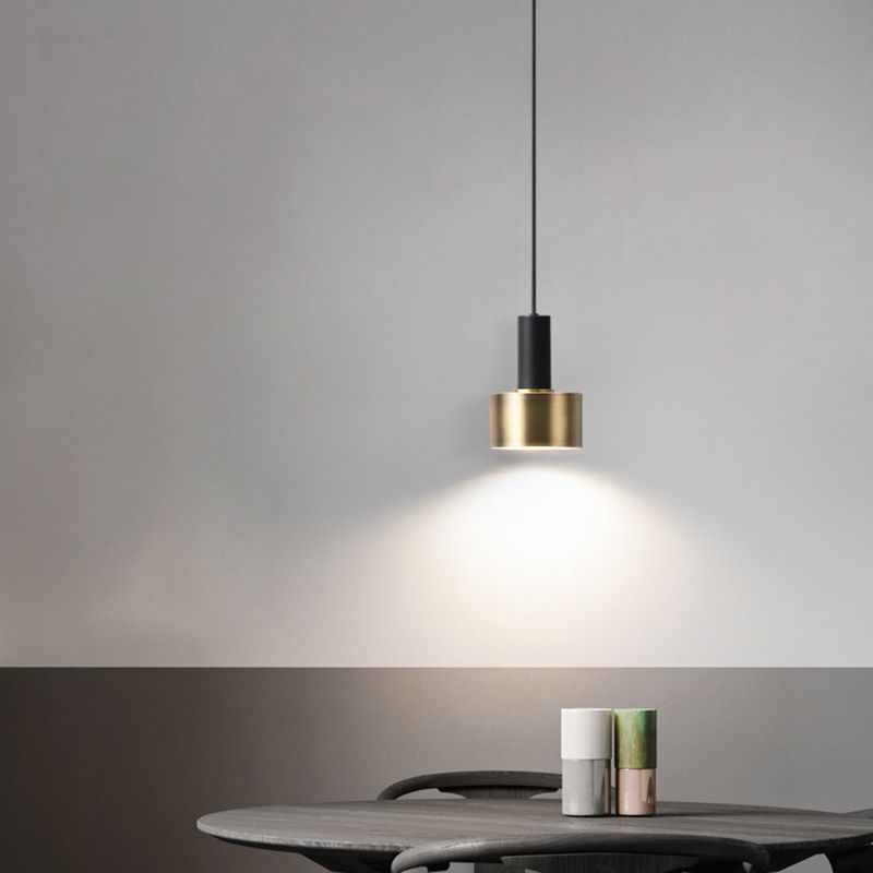 Cylindre métal suspendu plafonnier légère style nordique