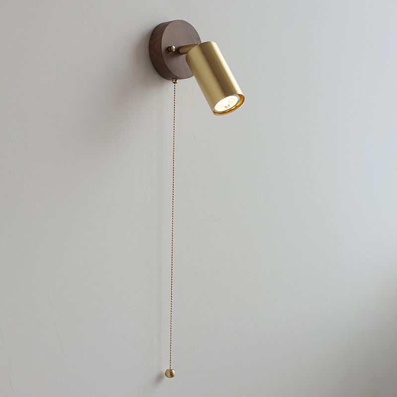 Metallzylinderwand -Lampen zeitgenössische 1 leichte Leuchtenleuchten in Gold