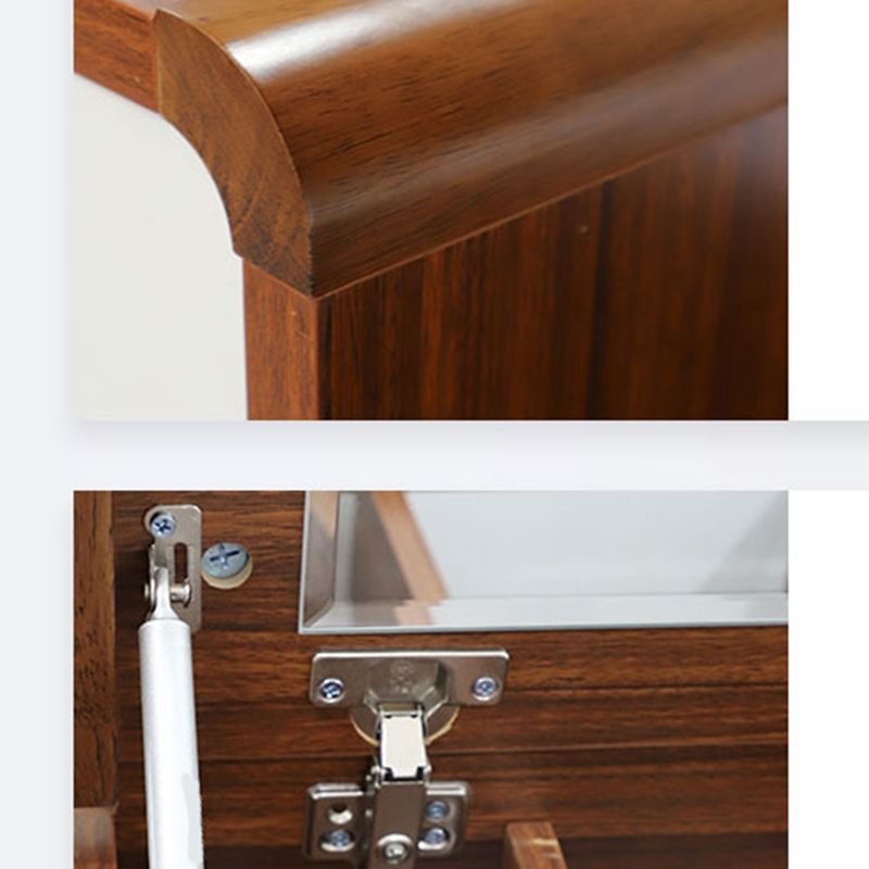 Contemporary Wooden Storage Chest Vertical Bedroom Chest with Drawers