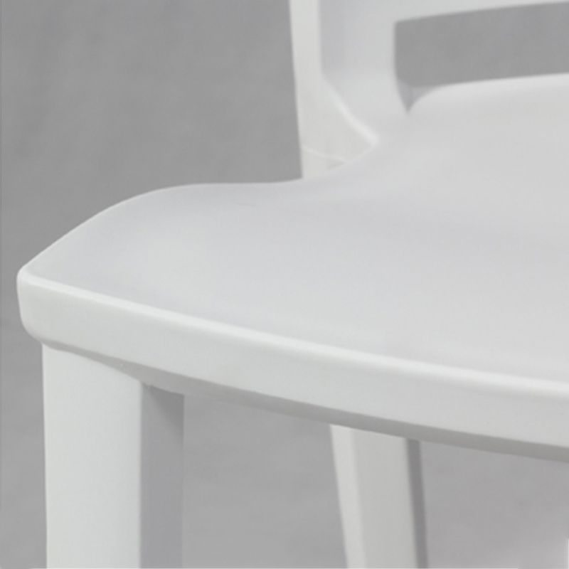 Contemporary Style Armless Chair Plastic Side Chair for Dining Room