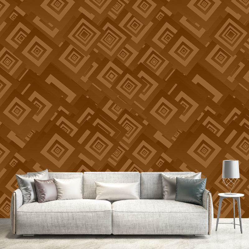 Square Illustration Wall Covering for Bedroom Moisture Resistant Multiple Sizes Available