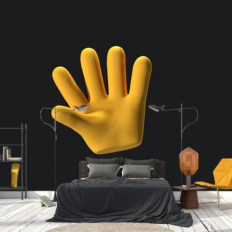 Gesture Icon Environment Friendly Mural Novelty Style 3D Optical Illusion Wall Covering