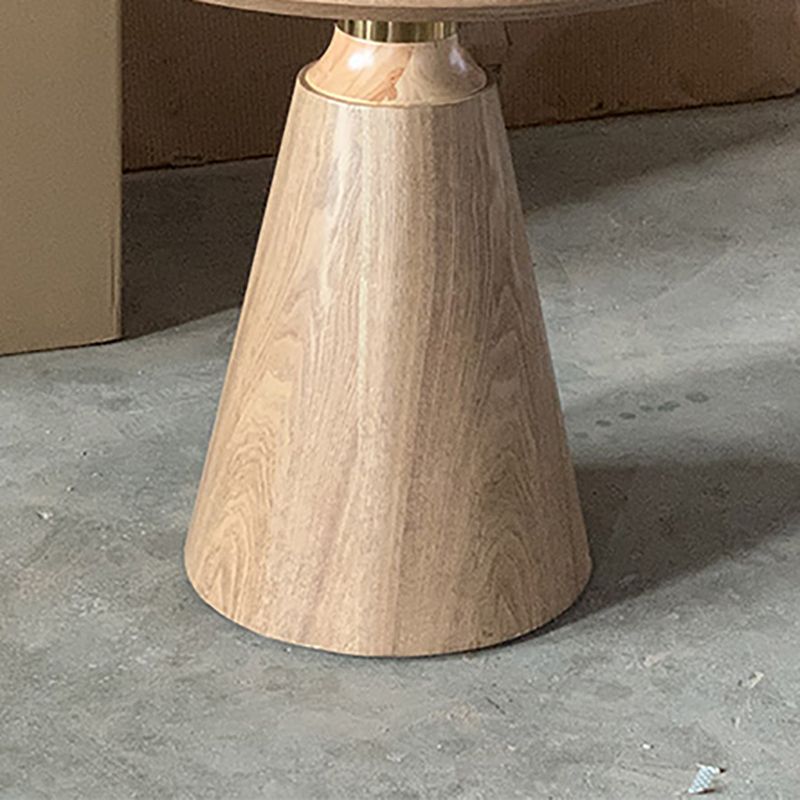 Scandinavian Pedestal Coffee Table Set Round Wooden Coffee Table for Living Room