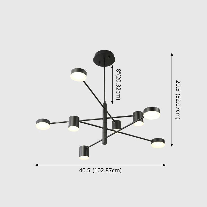 Lampadario a soffitto a soffitto starburst lampada a soffitto sospeso in metallo per soggiorno