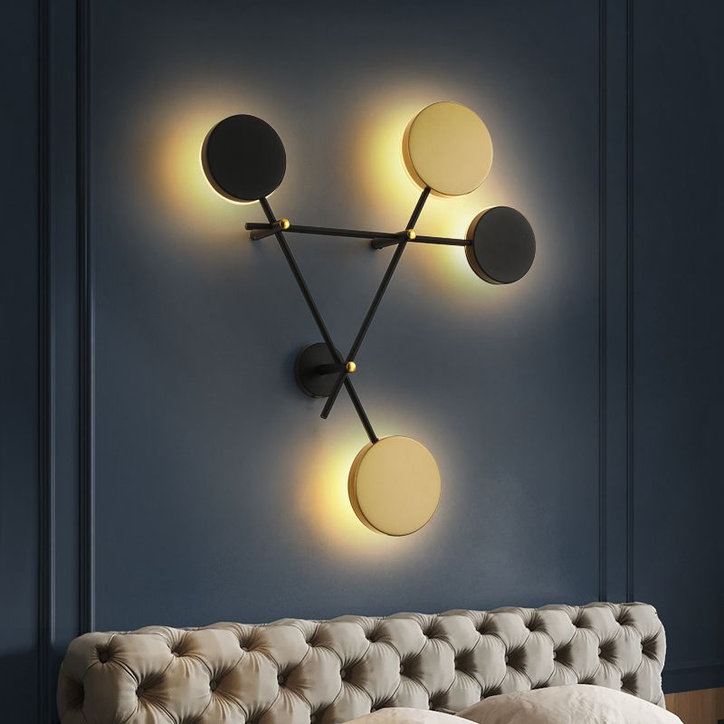 Luz de la pared de la sala de estar Minimalismo moderno LED 4 Ligera de montaje de pared