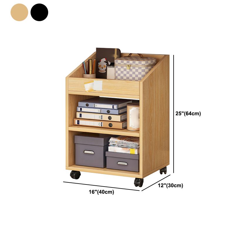 Wood Bookshelf, Multi Tiers Contemporary Bookcase for Bedroom