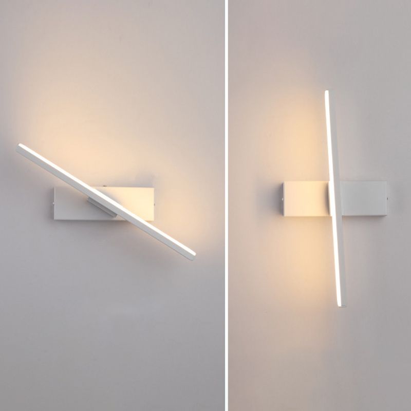 Modern Simple Aluminum Wall Light LED Strip Shape Rotatable Wall Lamp for Bedroom
