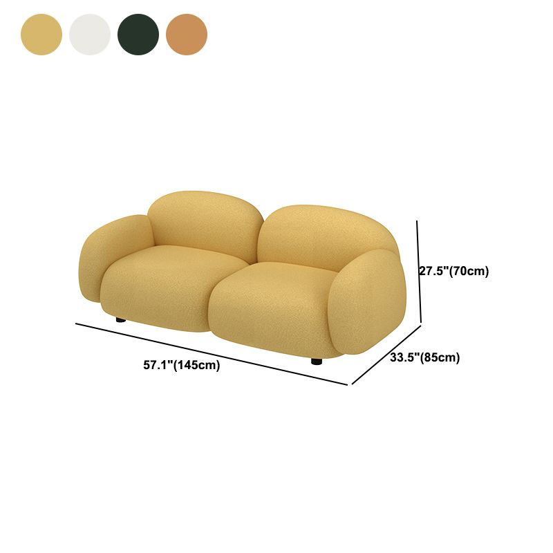 Contemporary 27.56" H Faux Leather Square Arm Sofa for Living Room