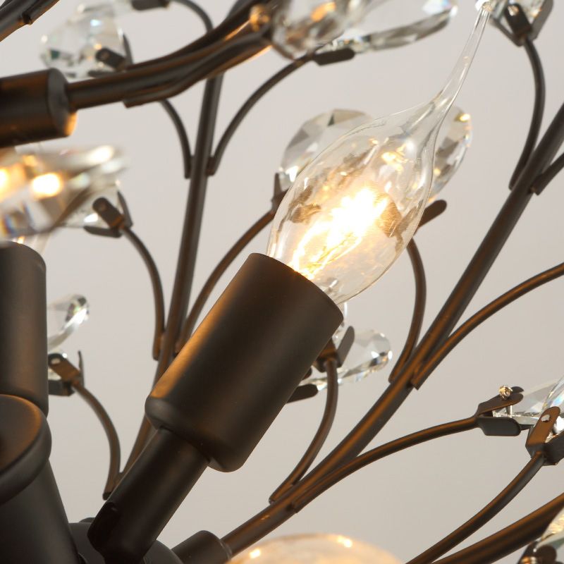 Crystal Branches Ceiling Chandelier Traditional Dining Room Pendant Lighting Fixture