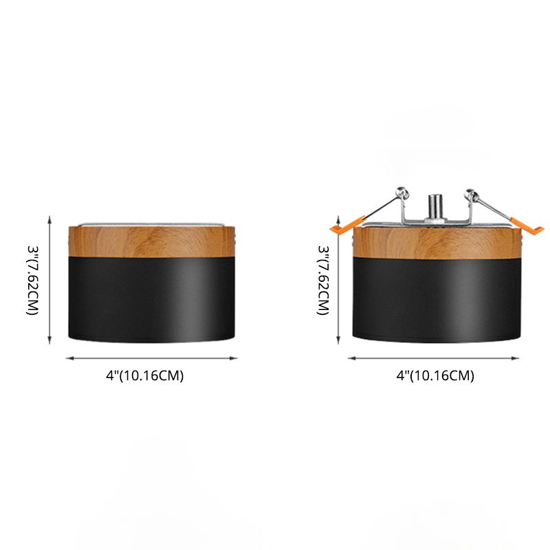 Nuevo Luz empotrada LED cilíndrica moderna, 1 luz, accesorio de iluminación de techo de aluminio para