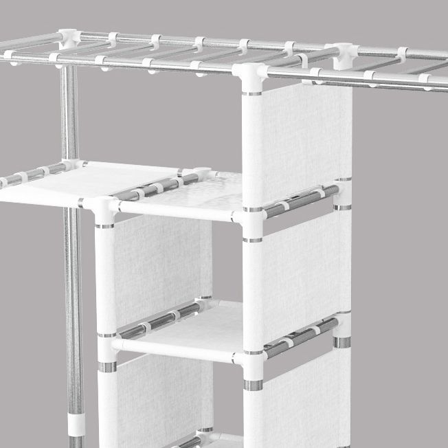 Steel Wardrobe Closet with Legs Modern Wardrobe Cabinet for Home