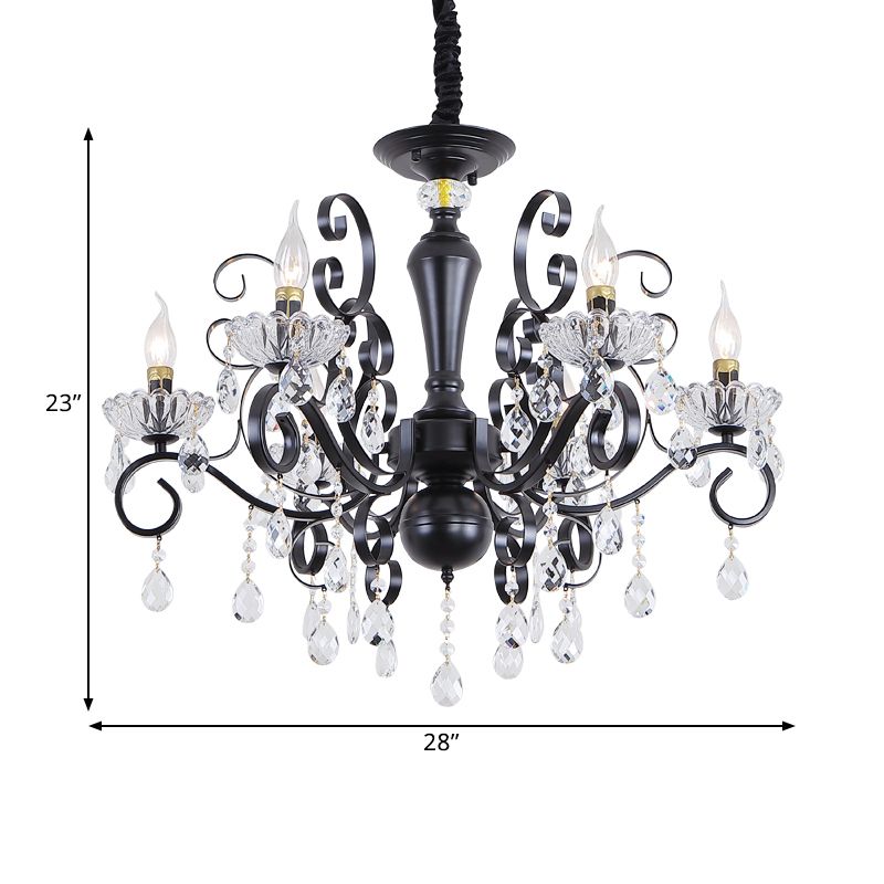 Pendre de suspension de candélabre en cristal clair