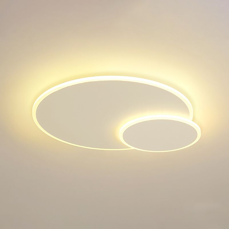 Plafonnier LED en acrylique blanc, de style moderne et concis, en fer laqué, circulaire, encastré