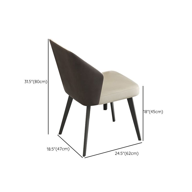 Contemporary Style 1/2/7 Pieces Dining Chairs Set Rectangle Stone Furniture in Black