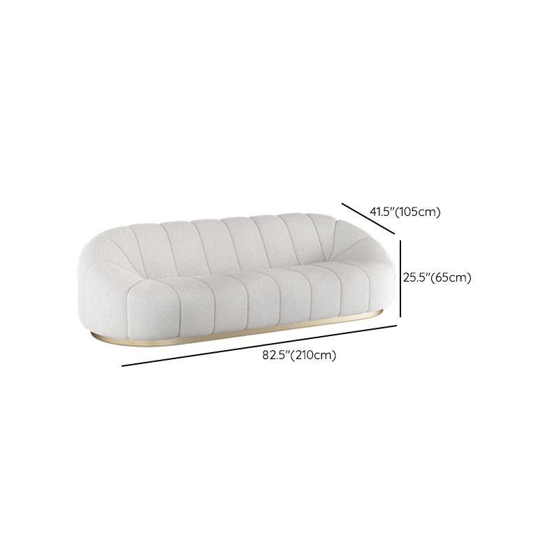 Contemporary Fabric Standard Sofa, Sloped Arm Tight Back Seating