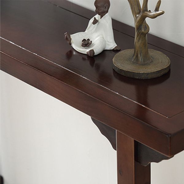 Mid-Century Modern Console Accent Table Antique Finish Rectangle Console Sofa Table