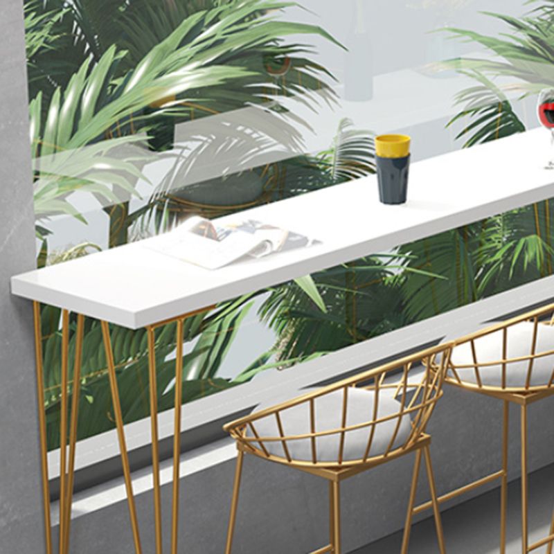 Glam Bar Table Set 1/5/9 Pieces Rectangle Solid Wood Pub Table with Upholstered Stool