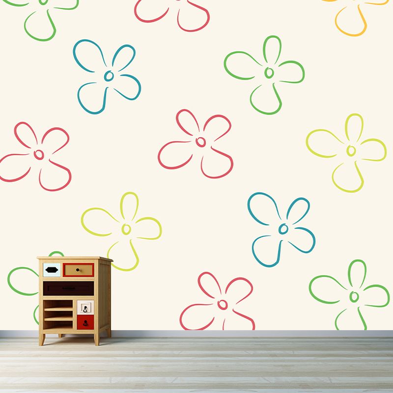 Decorative Mural Wallpaper Plant Illustration Indoor Wall Mural
