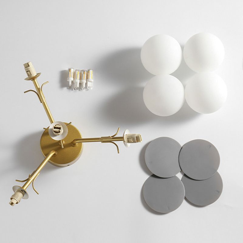 Lámpara de techo de techo de forma esférica de estilo moderno iluminación de techo múltiple de luz para dormitorio