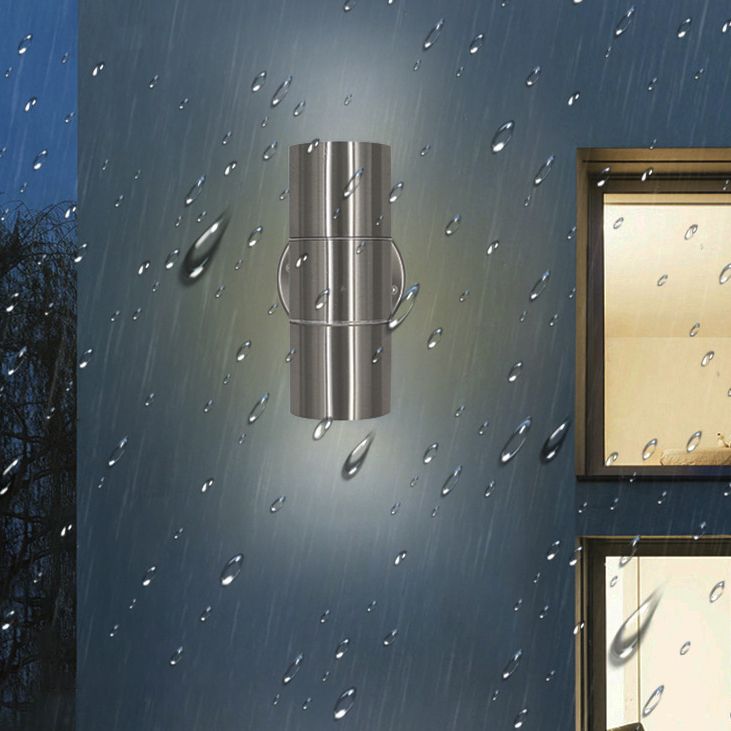 Splicet Moder Cylinder Shade Splique Spliques Apliques de acero inoxidable para el patio para el patio