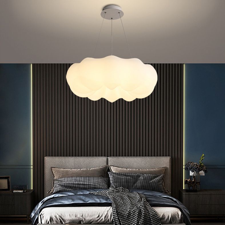 White Cloud Pendant Light LED Acrylic Ceiling Suspension Lamp for Bedroom