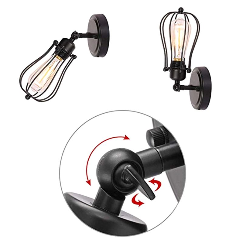 Retro Industrial Style Wandleuchte Beleuchtungskörper Metallische Wandleuchten für Bett