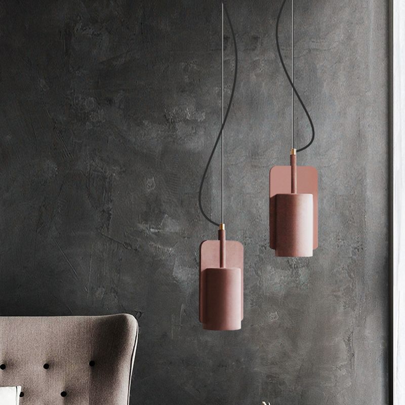 Lámpara colgante de cemento creativo Luz colgante de simplicidad moderna para sala de estar
