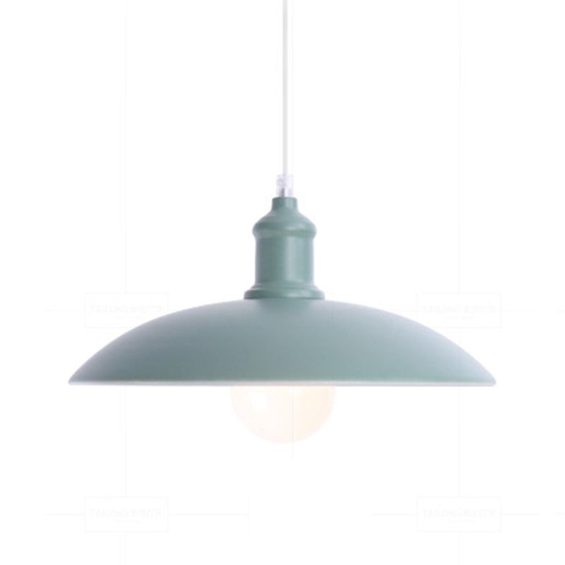 Lampada a ciondolo Macron a 1 luce Style moderna Light Appeding Light con tonalità metallica