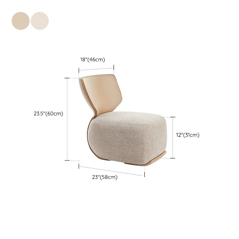 Mid-Century Modern Fixed Back Armless Fabric Solid Color Parsons Chair