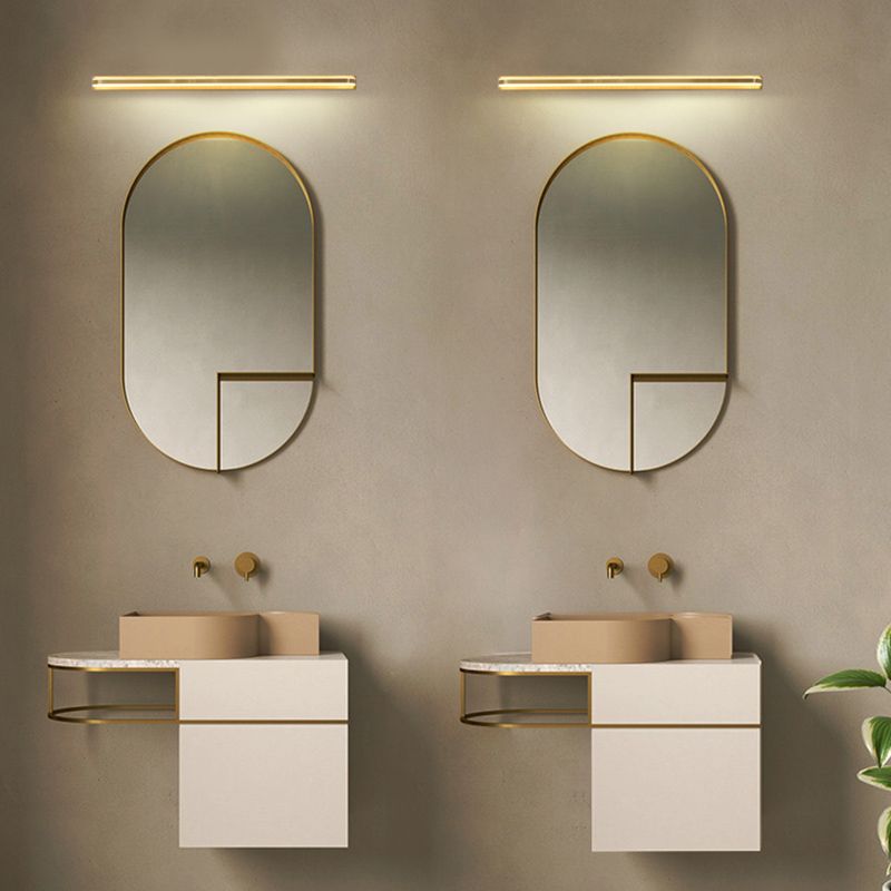 Modern Style Linear Shape Wall Lighting Metal 1 Light Sconces for Bathroom