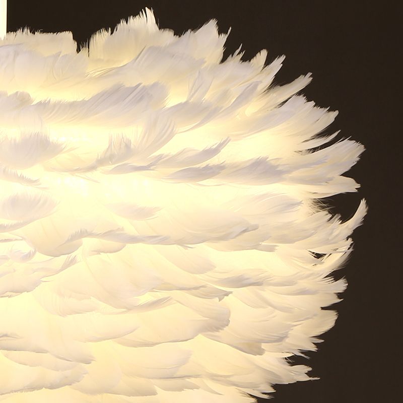 Nordic Modern Modern LED Feather Chandelier Pendant Light Hanging Lightture pour chambre à coucher