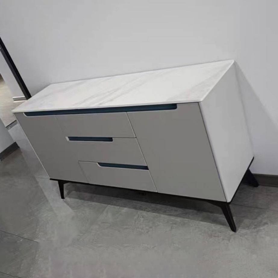 Glam Sideboard Stone Top with Door and Drawer Sideboard for Living Room