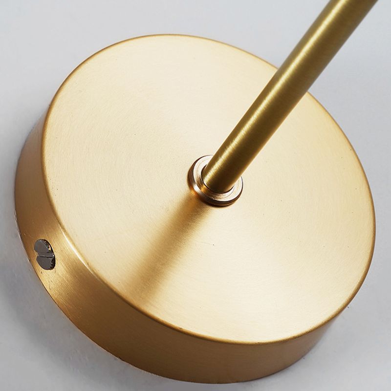 Drum Shape Metal Wall Light Modern Style 1-Light Wall Light Sconce in Gold