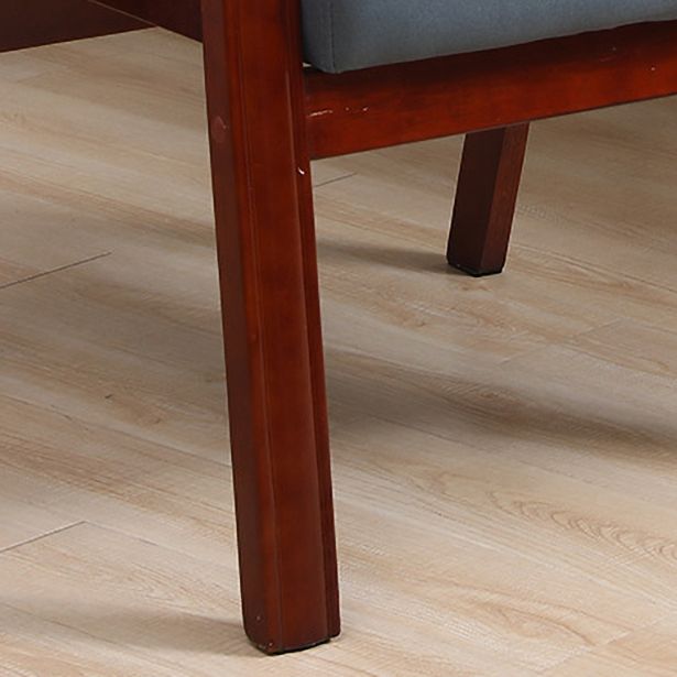 Chaises de bras arrière à salle à manger rembourrée moderne avec des jambes en bois
