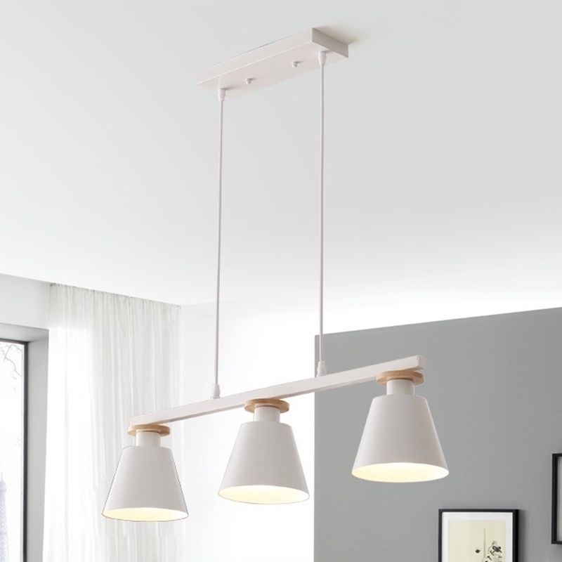 3-Lights Metal Island Chandelier Lights Modern Style Bell Flush Mount Chandelier